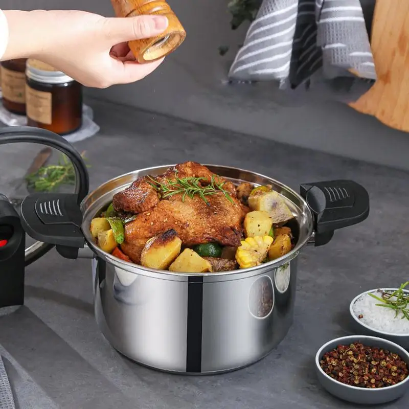 

Stove Pressure Cooker Stainless Steel Home Pressure Cooker Ergonomic Thick Kitchen Gadgets Efficient Meals Cooking For Family