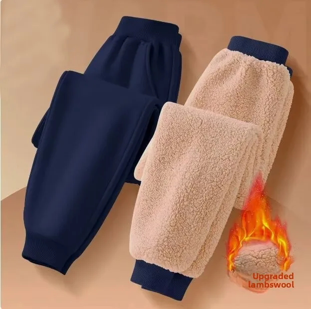 1 Stück Herbst-Winter Kinder Thermo-Sporthose, Teenager Fleece-gefütterte Freizeithose, Kinder Fleece-Hose 110cm-170cm – Detail 3