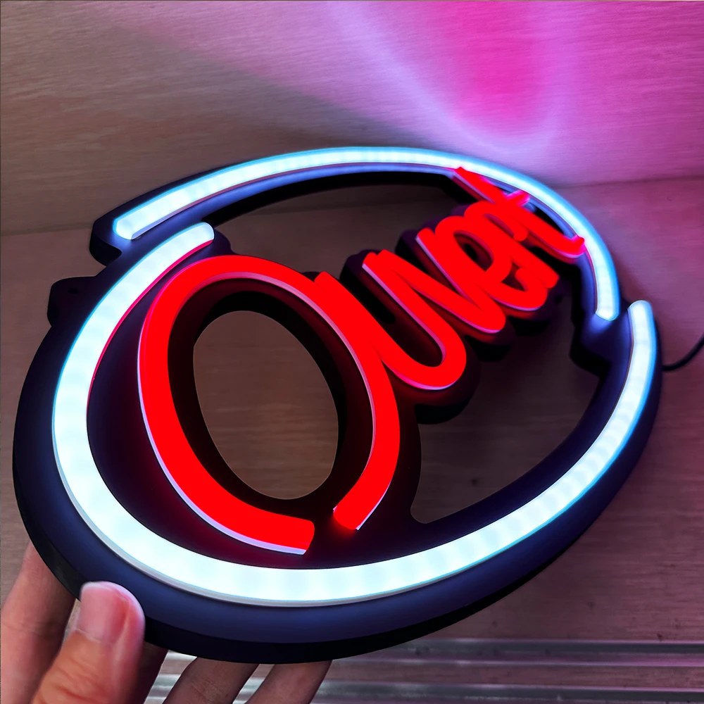 Led Open Neon Sign 18X10 Inch Ultra Heldere Rgb Licht Modes Met Afstandsbediening Led Ouvert Licht Opknoping Up winkel Windows Open Ad Borden