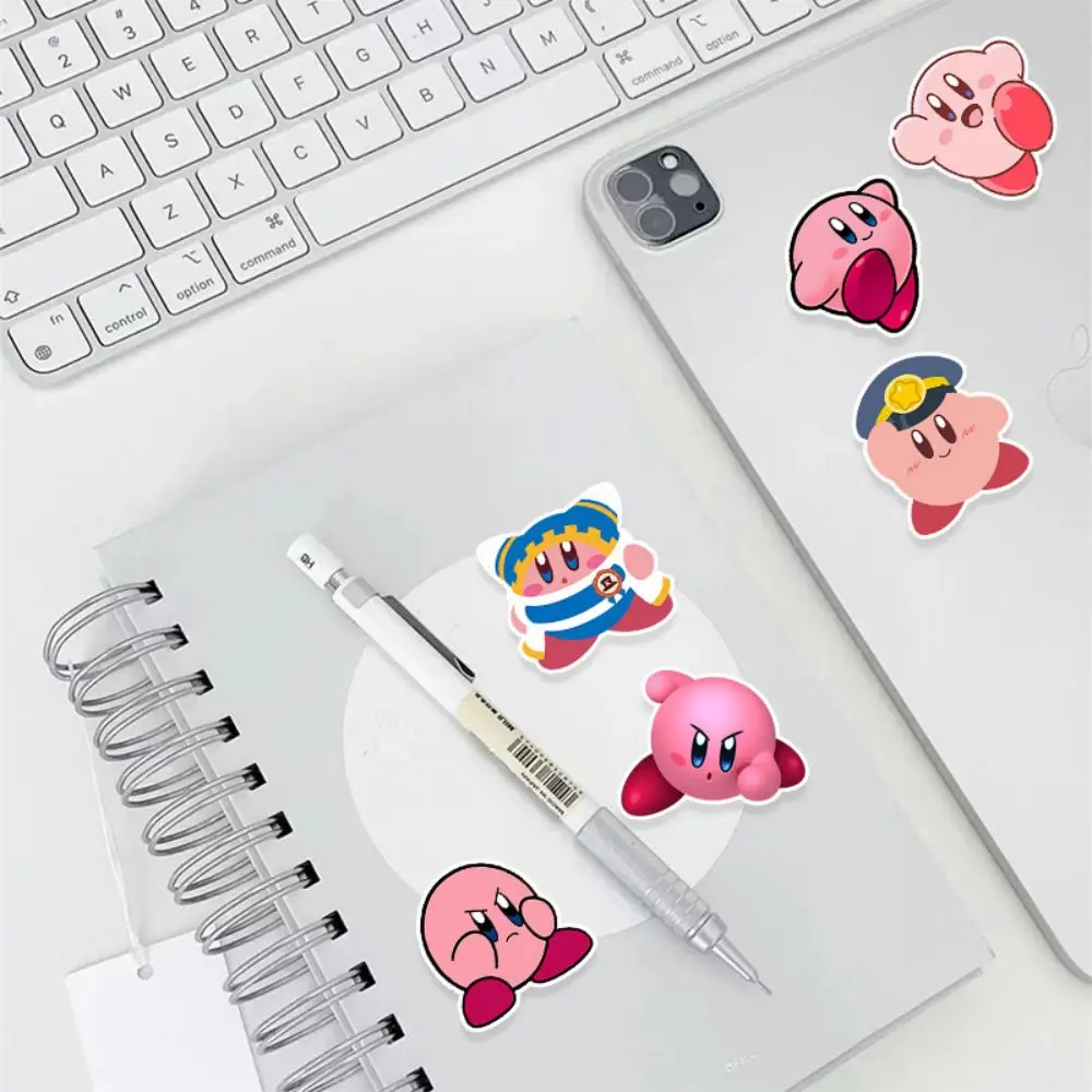 50PCS Kawaii Kirby Anime Game Stickers Skateboard Fridge Guitar Laptop Motorcycle Travel Cute Cartoon Kid Toy Sticker Gift