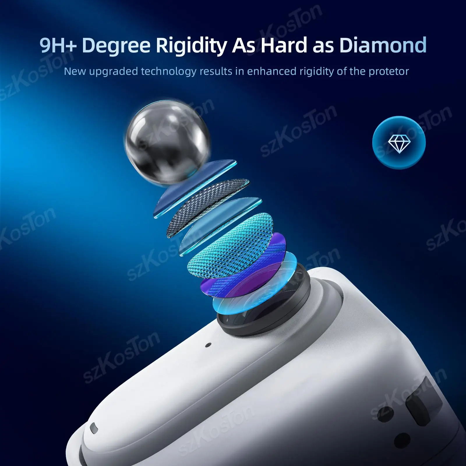 واقي شاشة LCD من الزجاج المقسى ، غطاء شاشة لكاميرا الحركة Insta GO 3S ، ملحقات حافظة GO3S Insta360