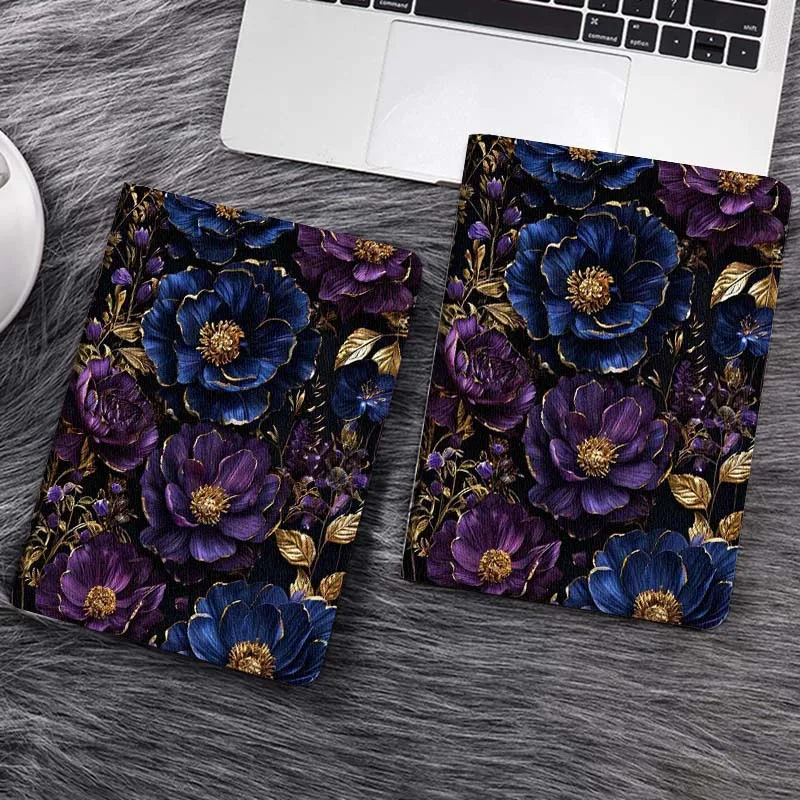 

Beautiful Purple Blue Flower Gift For Huawei MediaPad T5 T10s M6 M5Lite SE Honor Tab 5 6 7 V7 V8 X8a X9a Pro Soft Tablet Case