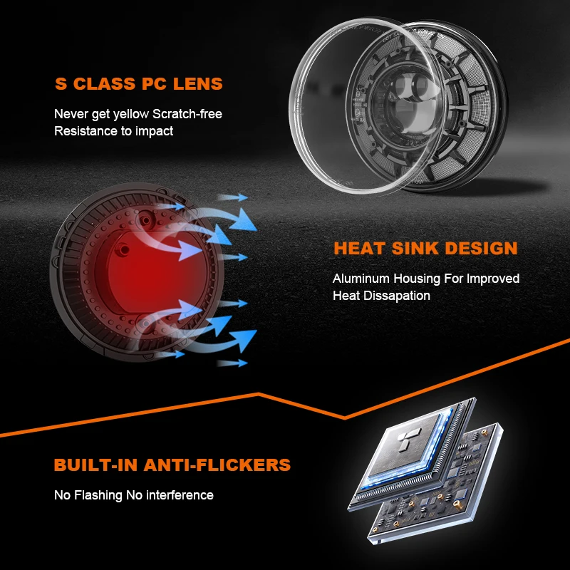 2 pz Auto 7 "Faro A Led Hi/Basso Segnale di Girata H4 Faro Bianco DRL Luci Per Jeep JK 4x4 Suzuki Samurai Lada Niva 4X4 Uaz