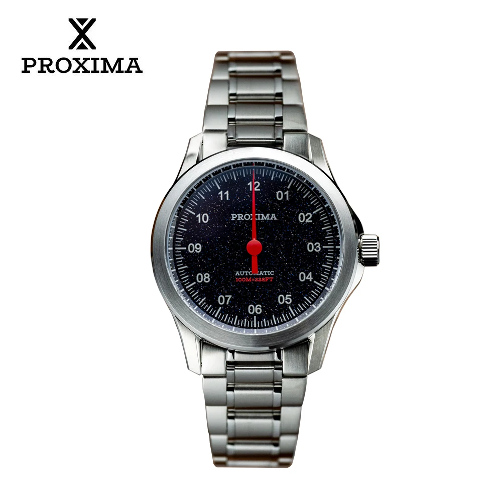 

Proxima PX1745 Мужские часы Роскошные 9015 Автоматические часы с одной рукой Нержавеющая сталь Сапфировое стекло 100 м Водонепроницаемые