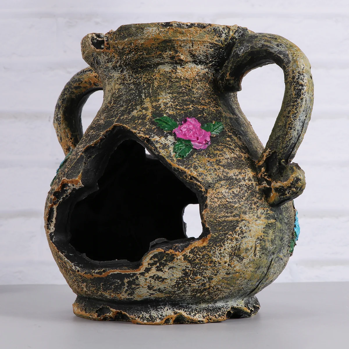 

Resin Ancient Vase Fish Tank Ornament Aquarium Decoration Landscaping Crafts Natural Atmosphere Aquarium Decor
