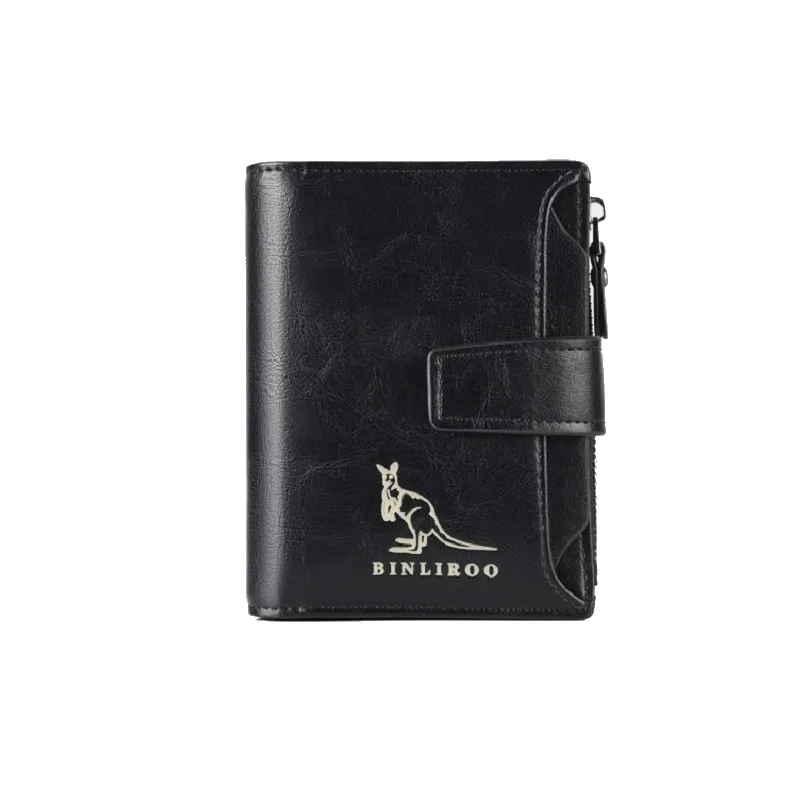 Men's Waterproof PU Leather Wallet Multifunctional Card Holder Prevents NFC/REID Scanning Business Money Bag Small Size