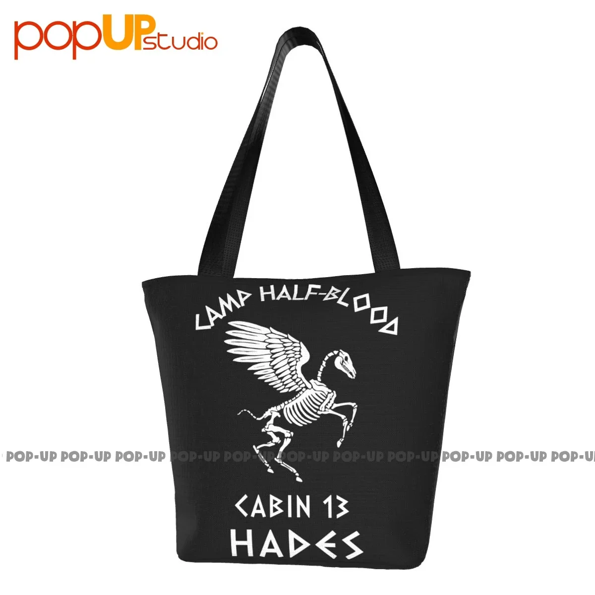 Cabin 13 Camp Half Blood Skeleton Hades Percy Jackson Olympians Boy Handbags Casual Shopping Bag Supermarket