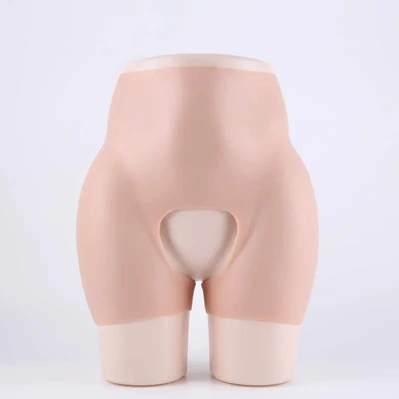 Sixth generation open silicone hip pants, thickened 3cm sexy hip 3900g four-corner silicone hip pants