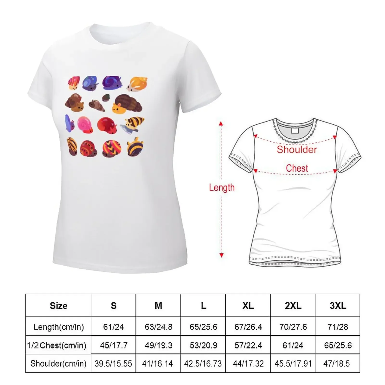 Freshwater snail T-shirt shirts graphic tees animal print shirt for girls Short sleeve tee Summer Women's clothing