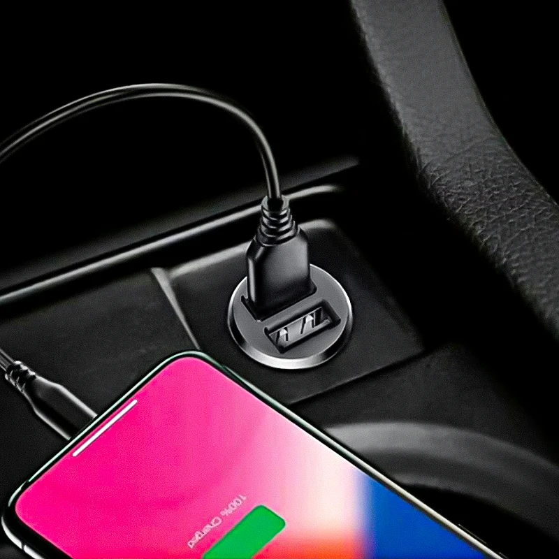 차량용 USB 충전기 듀얼 포트 전원 소켓 어댑터 샤오미 아이폰 화웨이 삼성 담배 라이터 콘센트 5V 3.1A