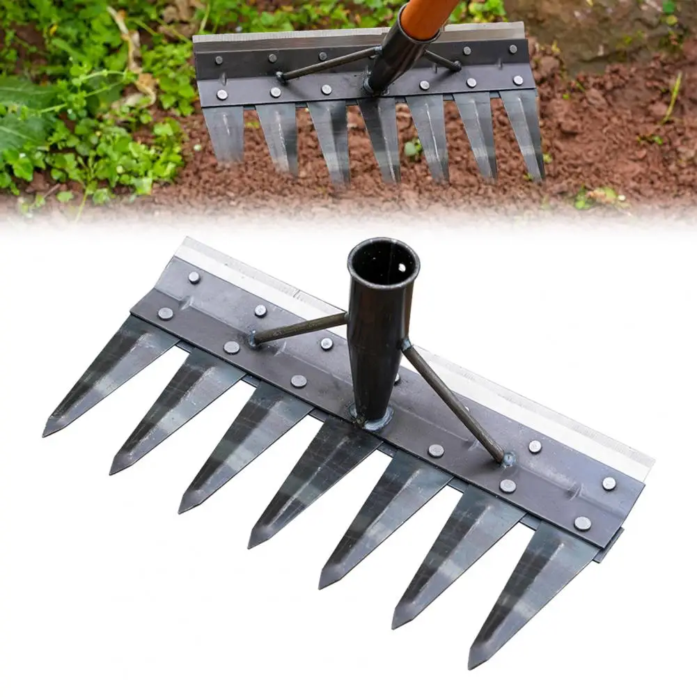 

Gardening Weeder Puller Rake Heavy Duty Steel Outdoor Garden Lawn Farm Soil Loosening Weed Remover Weeding Uprooting Hand Tools