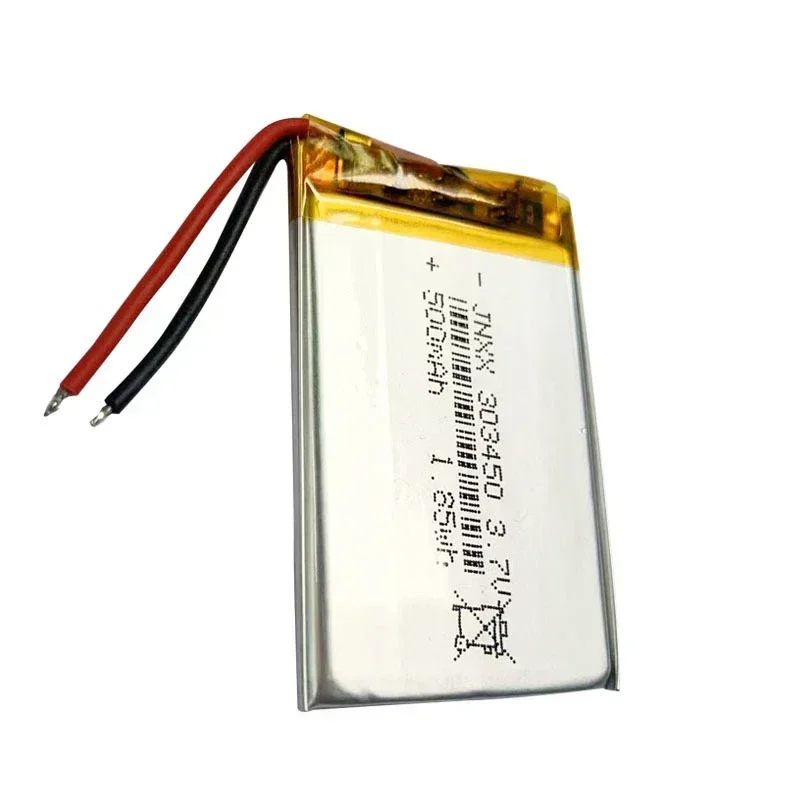 Lipo 3.7V 303450 Li-polymer Battery 500mAh Li Po Lithium Batteries Rechargeable Li-ion Cell for DVD Driving Recorder GPD Monitor