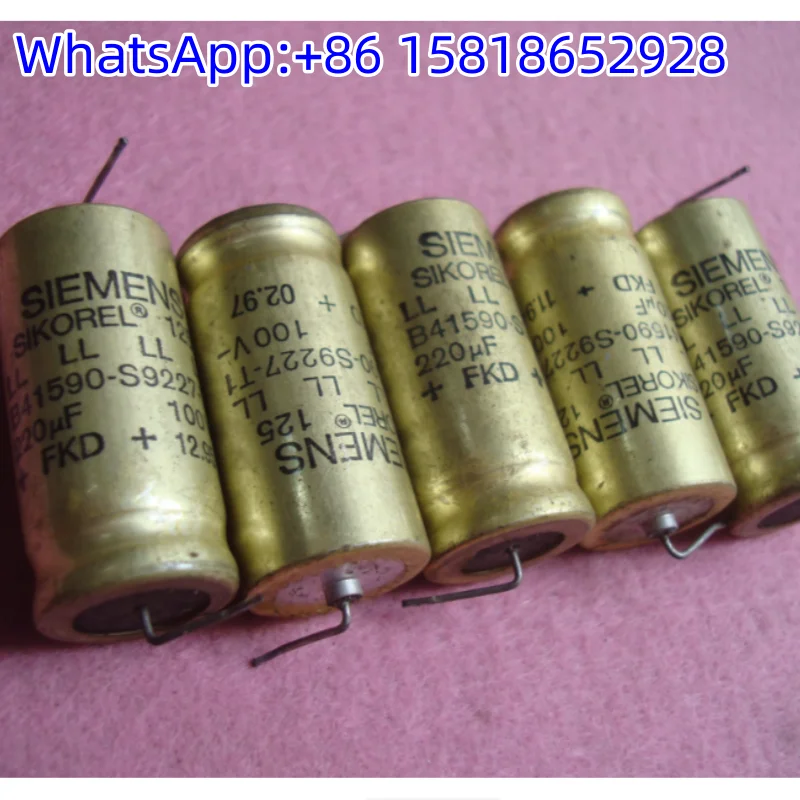 2pcs SIKOREL 100V 220UF Siemens SIEMENS Gold Edition Audiophile Axial Tube Amplifier Electrolytic Capacitor