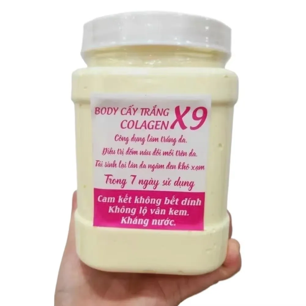 

Hộp 900g Kem Kem Body Cấy Trắng Collagen X9 Trắng Bật Tone , Ko Lộ Vân, Ko Bết Rít , Dụng Cụ Chăm Sóc Cơ Thể Ko Thể Thiếu