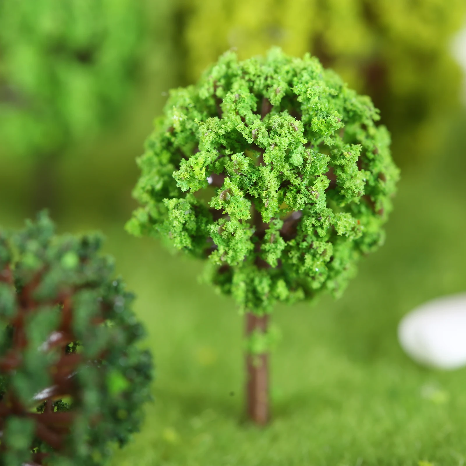 24 pezzi di plastica modello misto alberi 1 - 1.4 pollici Layout giardino di casa in miniatura paesaggio parco paesaggio decorazione