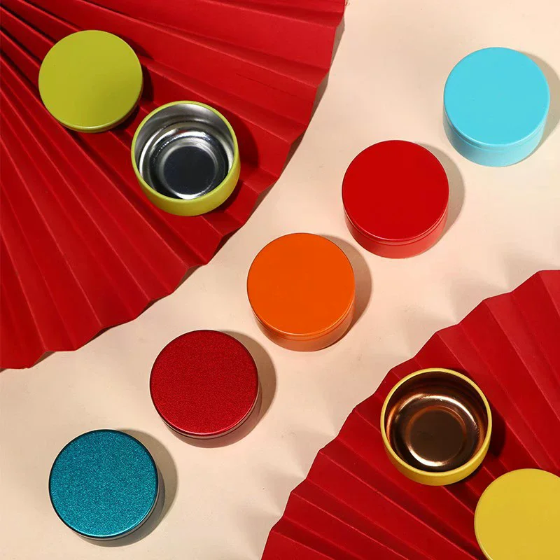 Portable Multipurpose Solid Color Mini Tin Box With Airtight Lid Tea Sealed Jar Packing Box Small Tinplate Tea Storage Can Gift