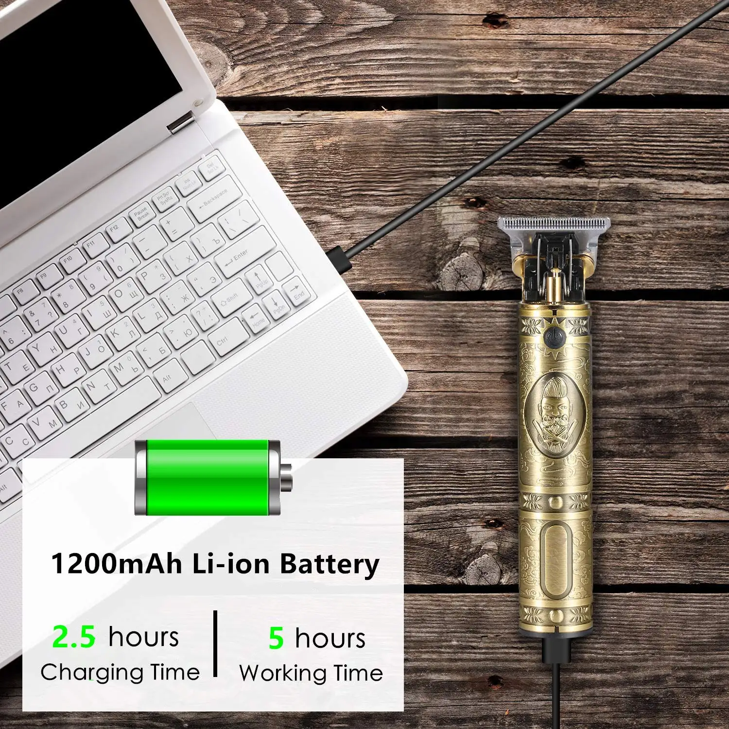 Resuxi JM700A Zero Gapped Профессиональный триммер для волос Беспроводной электрический комплект для стрижки Мужские машинки для стрижки USB Нержавеющая сталь 10 Вт 1500 мАч