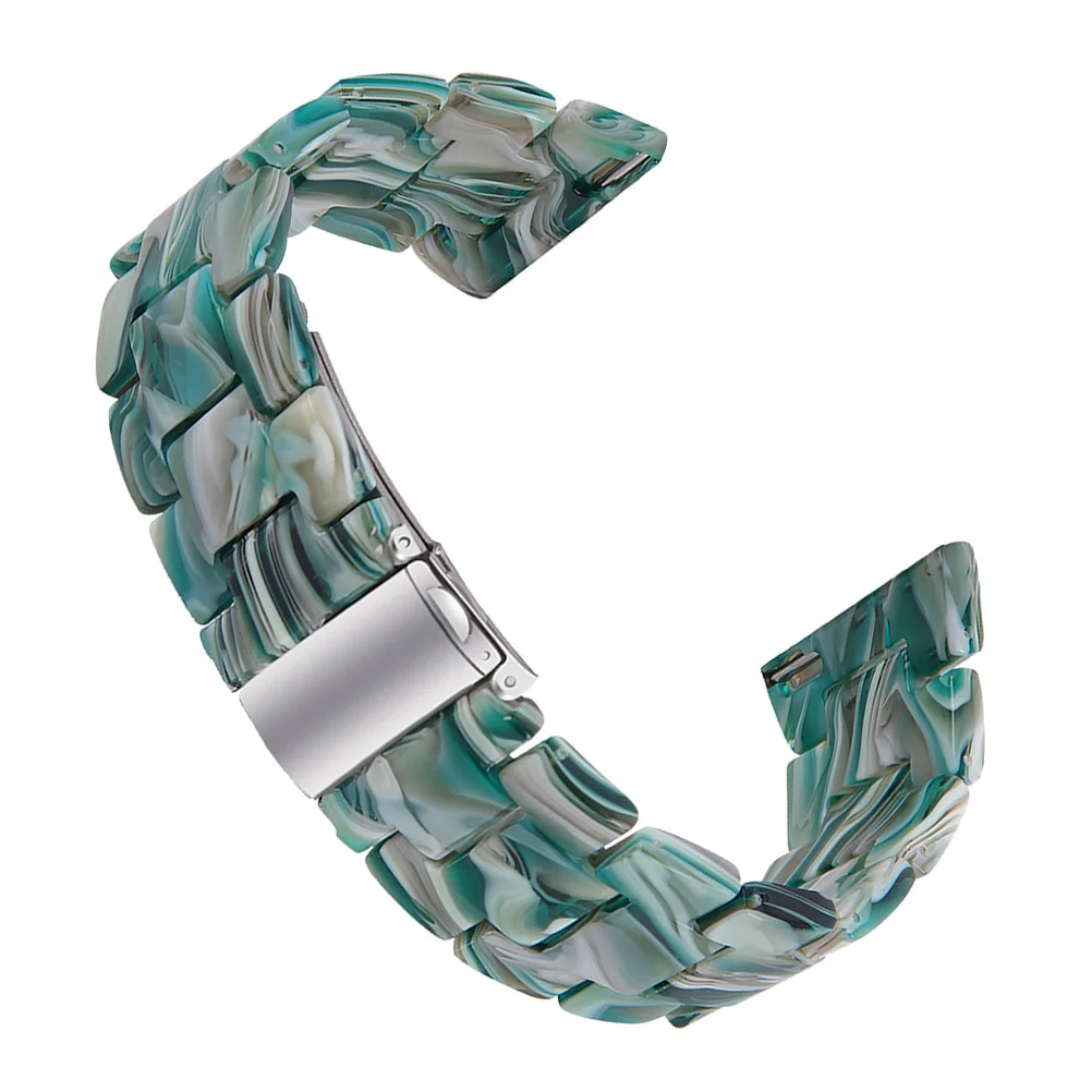 

Resin Watch Band Double Button Folding Heat Water Resistant Replacement Strap For Decorative Watchband
