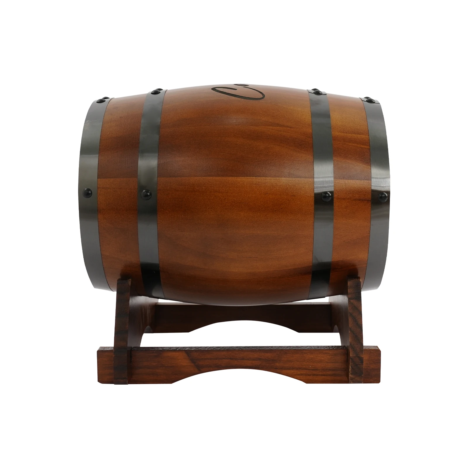 

Wedding Card Box, Barrel-Shaped Pinewood Envelopes Box with Base, Vintage Storage Box for Baby Shower Birthday, 10.7x7.2 Inch