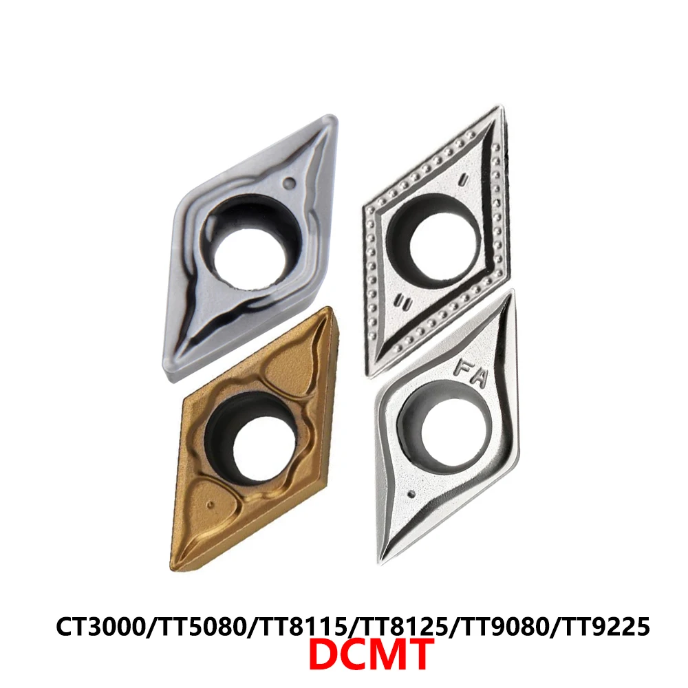

Оригинальный DCMT 070202 DCMT070204 DCMT070208 DCMT11T302 DCMT11T304 DCMT11T308 MT PC FA FG TT5080 TT9080 твердосплавные вставки лезвия с ЧПУ
