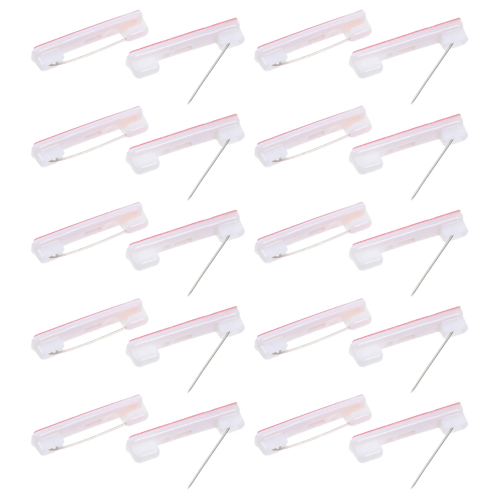 

200pcs Plastic Pins Blank Badge Buttons Brooch Lapel Backs Adhesive Name Tags Work Conferences Exhibitions Training Events