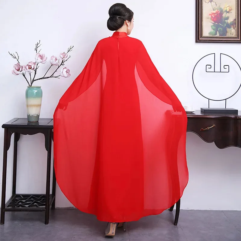 2025 22 S-5XL Style Qipao Sexy Women Plus Size Cheongsam Vintage Classic Chinese Dress Dragon And Phoenix Long Vestidos