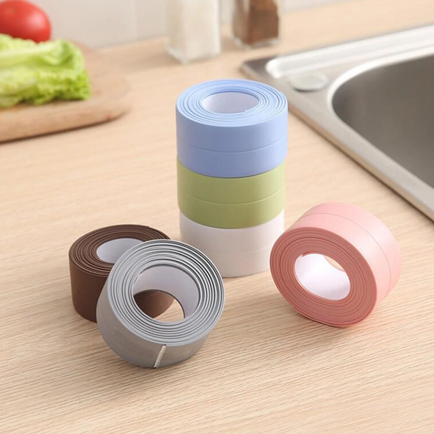 

Самоклеящаяся уплотнительная лента: влагостойкая, противоплесневая, водонепроницаемая, для кухонных столешниц, ванных комнат, полов, стен и раковин