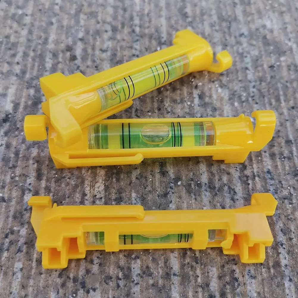 4Pcs String Level Hanging Line Bubble Levels for Leveling Surveying, Building Trades, Bricklaying, Etc. (Yellow)