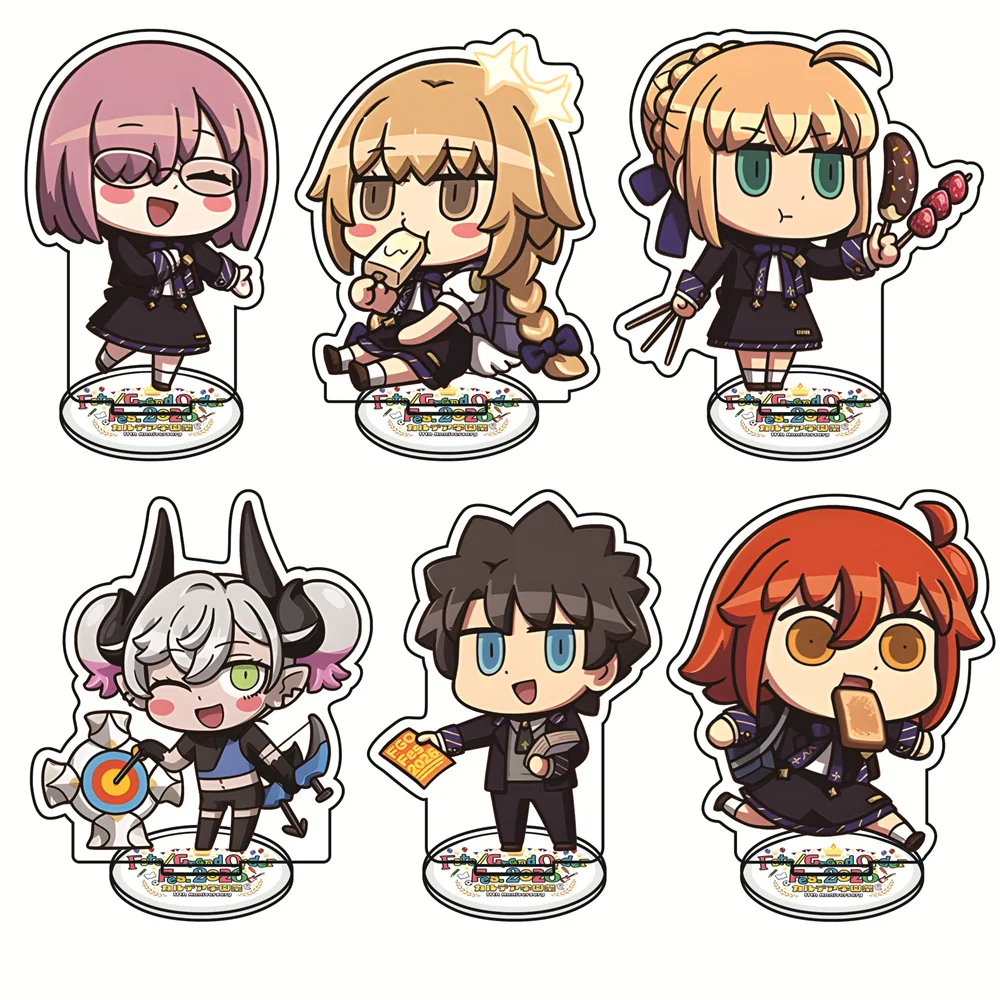 Anime Fate FGO 10cm Acrylic Stand Tabletop Decorations Accessories Decor Gifts Exquisite Products Keychain Friends Gifts