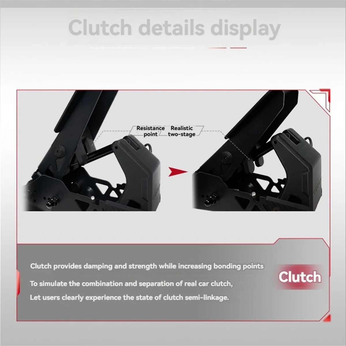 【Hot&Price】Throttle Brake Clutch Pedal Damping Enhanced Kit Pedal Racing Gaming Hydraulic Damper Modified for MOZA SRP LITE/SRP