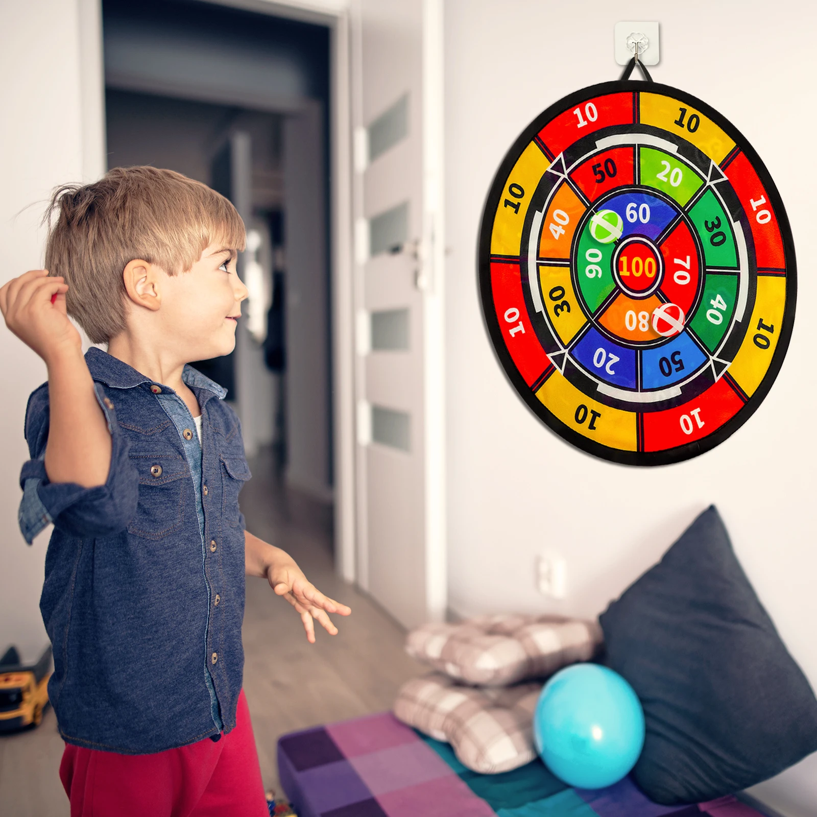 لوحة صلبة كبيرة للأطفال لعبة كرة لزجة كرة لزجة داخلية لوحة هدف رمي السهام في الهواء الطلق كرة شفط الوالدين والطفل