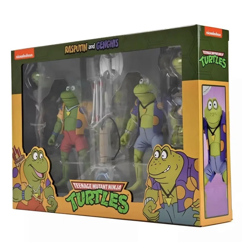 NECA TMNT شخصية المراهقين متحولة النينجا السلاحف تمثال مانغا راسبوتين وجنجيس ألعاب شخصيات الحركة 7 بوصة نموذج دمية أصلية #2