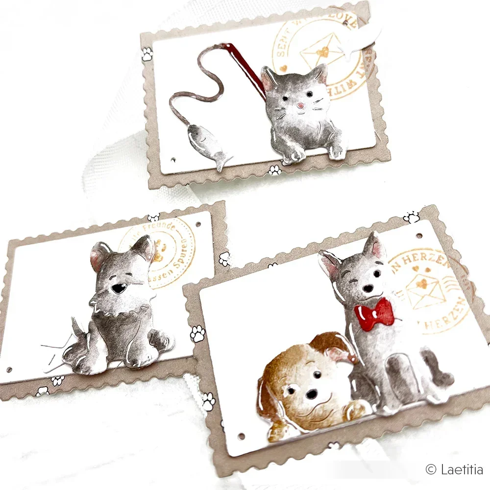 Cat Fishing Metal Cutting Dies DIY Handmade Scrapbooking Diary Die Cutters for Crafts Paper Card Embossing Decoration New 2024