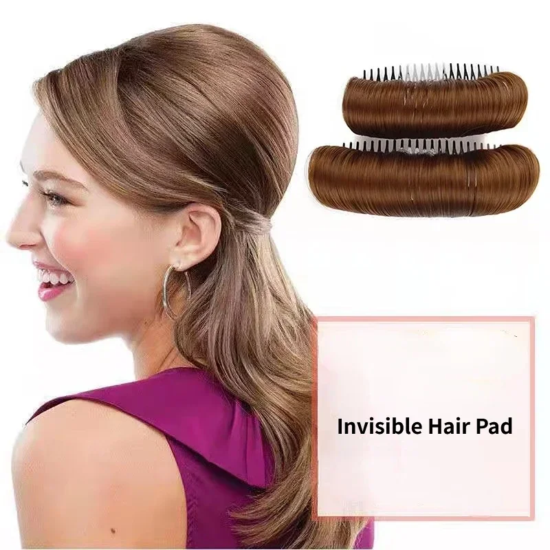 Invisible Fluffy Hair Pad Wig Cushion Comfortable High Temperature Fiber Insert Comb Fluffy Hair Clip Increase Hair Style Tools