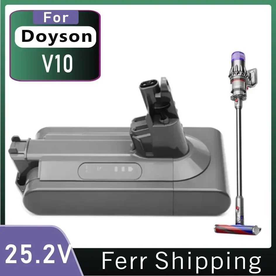 

2025 new model suitable for Dyson V10 whirlwind vacuum cleaner 25.2V 28000mAh handheld vacuum cleaner V10 large capacity battery