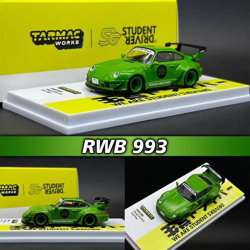 TW In Stock 1:64 RWB 993 Rough Rhythm Fuel Fest Student Driver Diecast Diorama Car Model Collection Tarmac Works