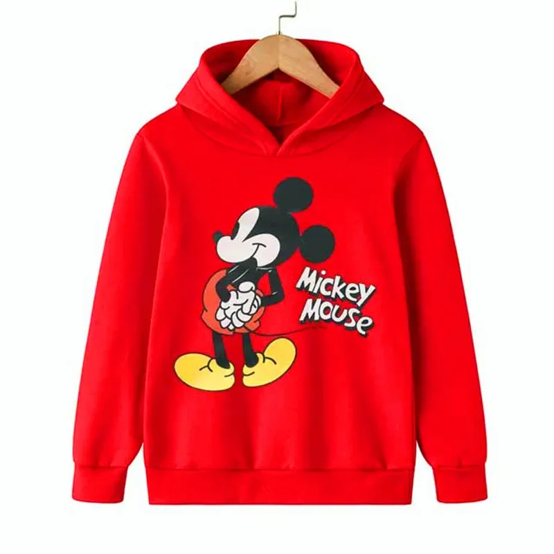 Kids Mickey Mouse Hoodies Minnie mouse Sweatshirt Baby Boy Clothes Long Sleeve Tops Cute Children Spring Costume Girls Clothing