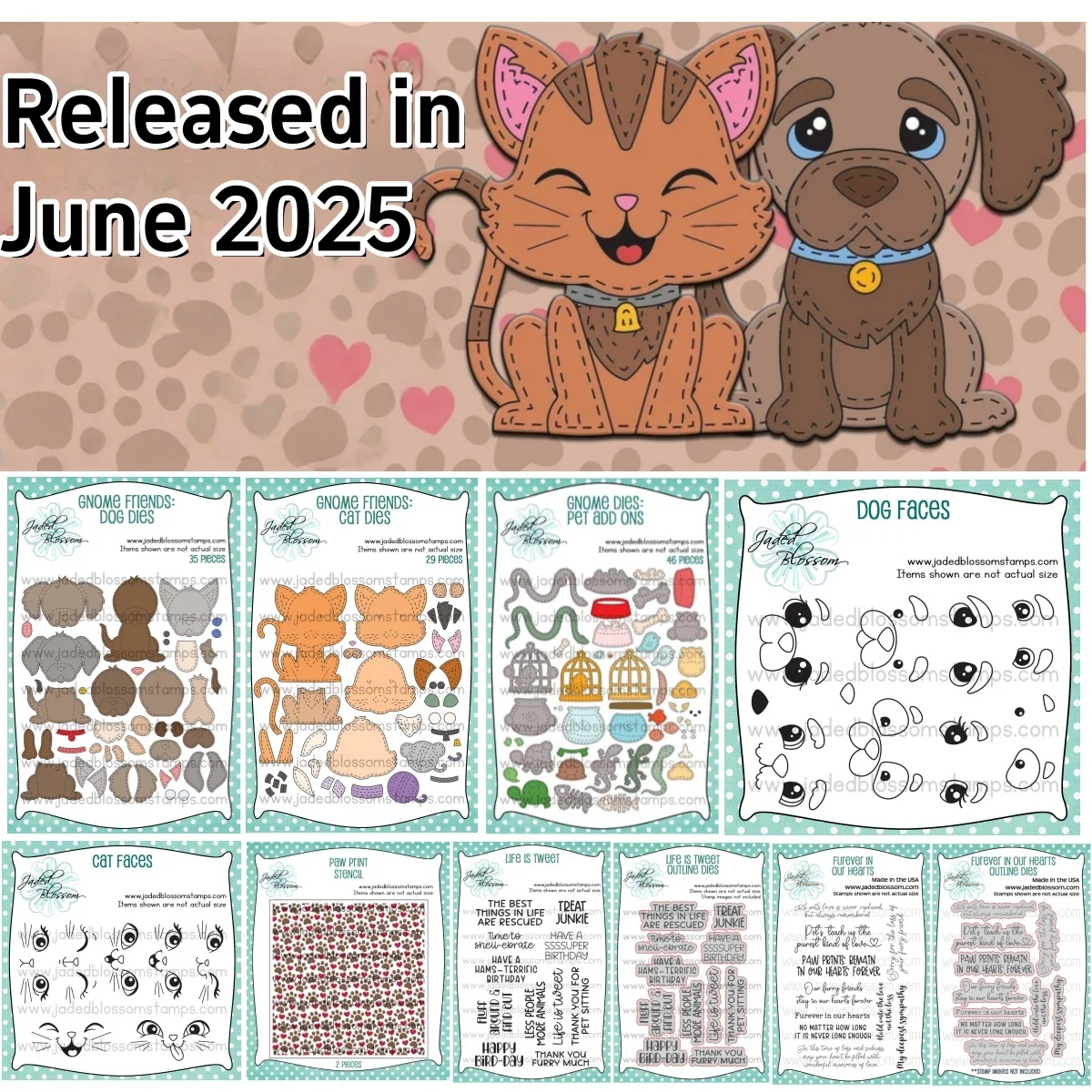 

2025 Cat Dog Face Clear Stamp Pet Add Ons Letter Metal Cutting Die Stencil DIY Scrapbook Handcraft Card Template Decoration