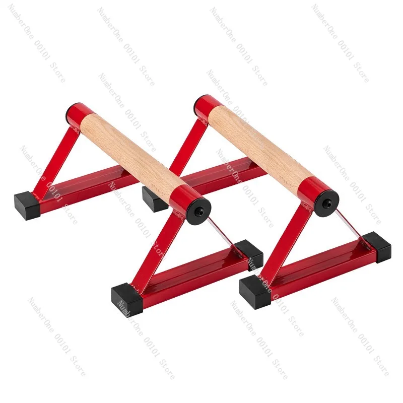 Heavy Duty Triangle Push Up Bars Iron Wood Combination Parallettes Russian Dips Stand Small Parallel Bars Strength Training