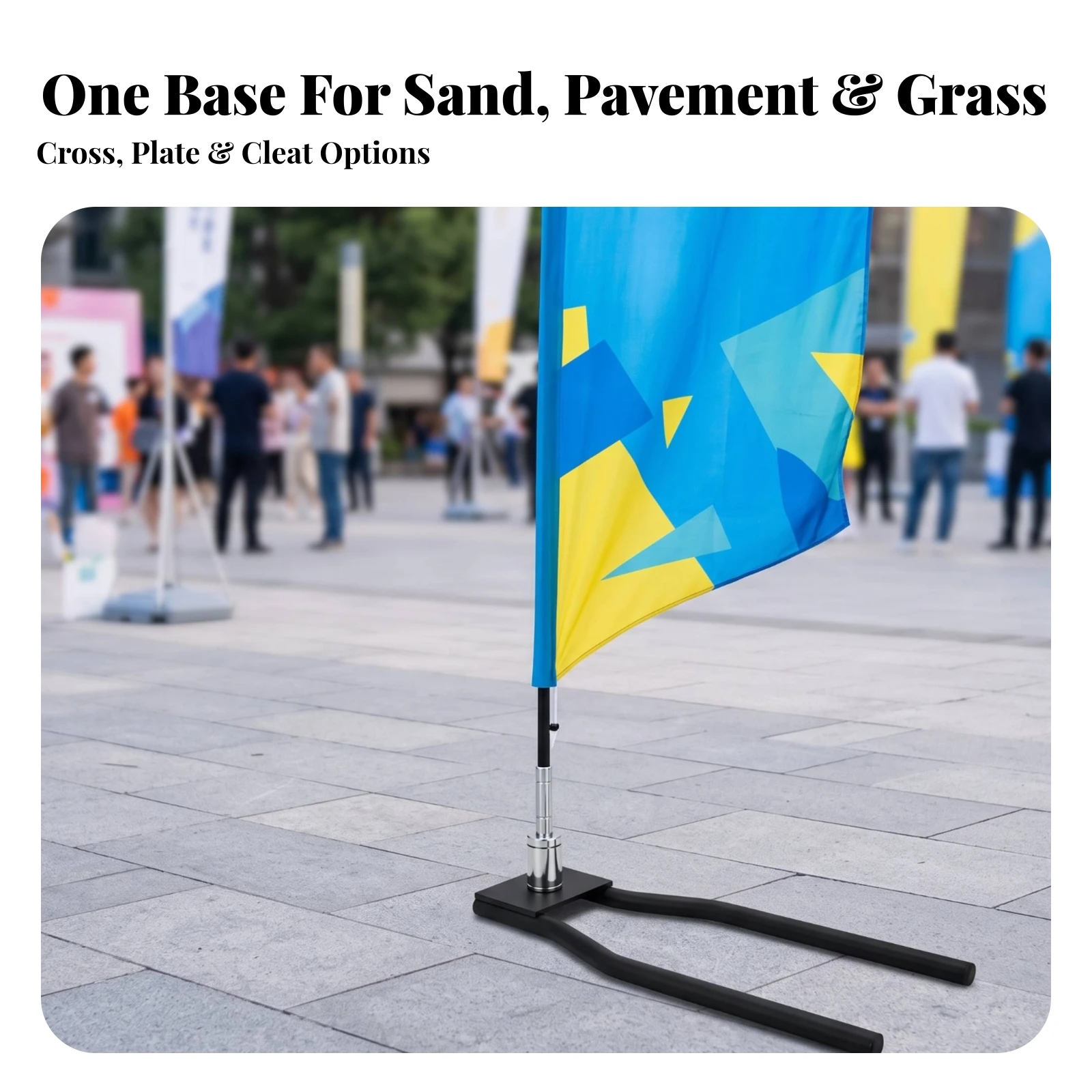 Metal Flag Base All-Season Flag Base with Pole Socket Outdoor Flagpole Mount Wind Resistant Hardware Adjustable