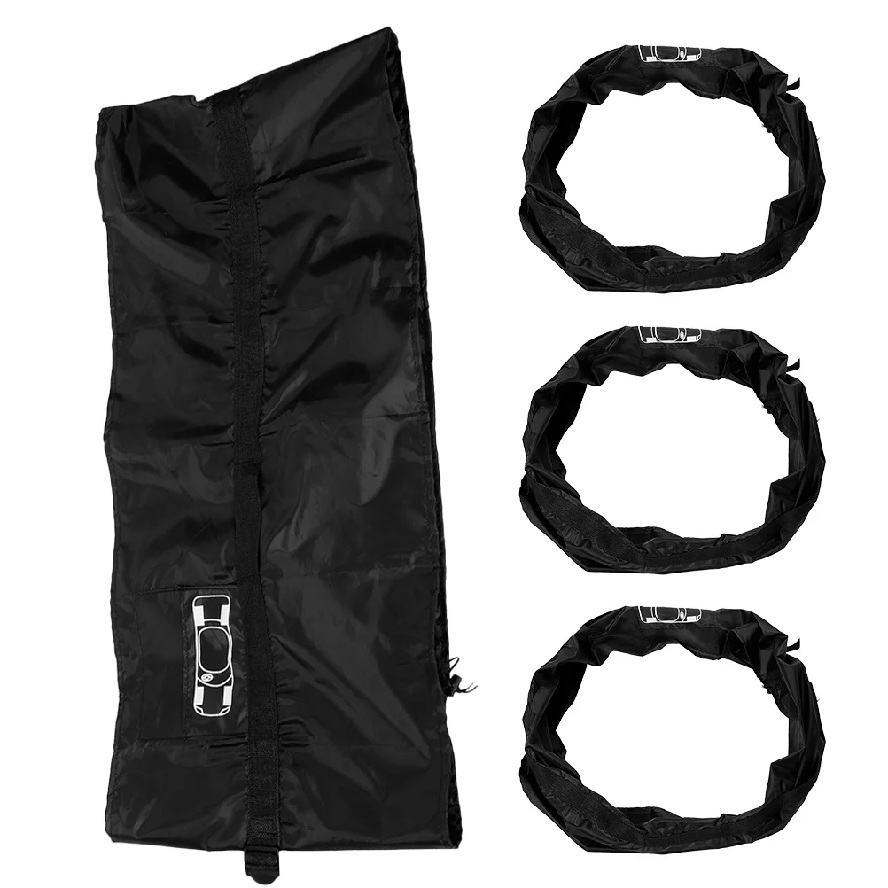 

4Pcs Camper Tire Covers Tear Resistant Polyester Rv Wheel Covers Trailer Tire Protector Travel Trailer Cover Camper Accessories