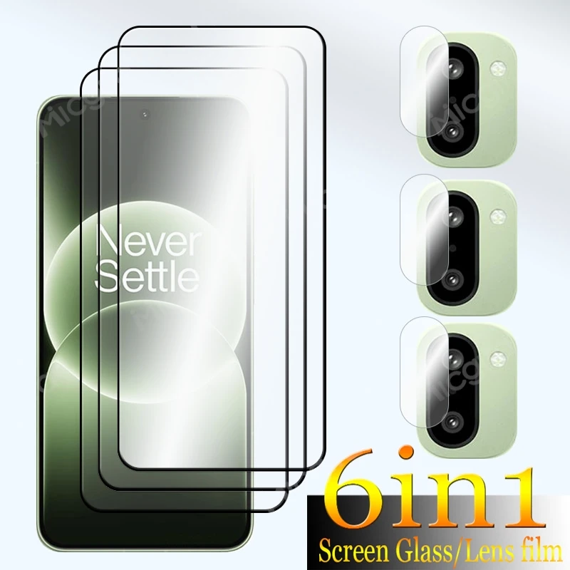 

Full Cover For Oneplus 15R Ace 6T Screen Protector 9H Anti-Scratch tempered glass +15R Soft fiber lens film