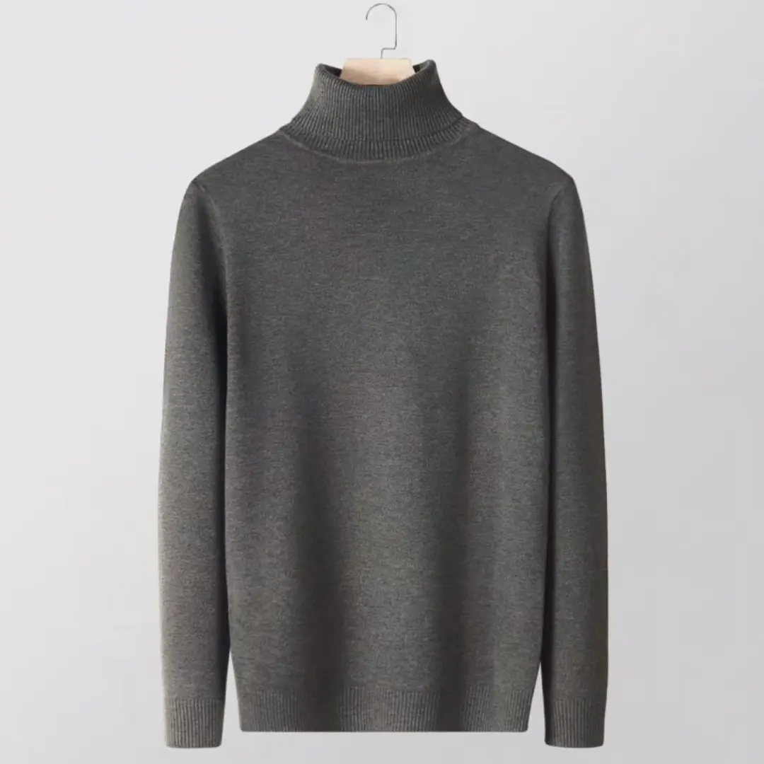 

2025 New Autumn/Winter Light Edition High Collar Sweater Men's Sweater Warm Hoodie Bottom Sweater Elastic Half High Collar Slimm