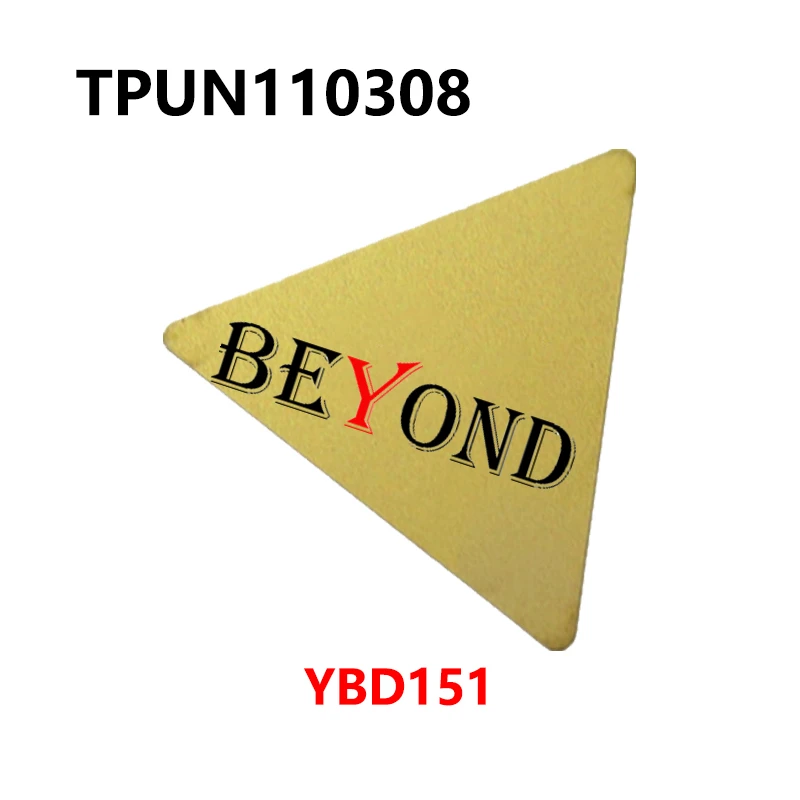 TPUN110308 YBD151 Milling Carbide Inserts 100% Original Lathe Cutter TPUN 110308 10pcs/box Processing Cast Iron TPUN222