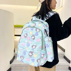 Sanurgente Ins-Cartable étudiant Hello Kitty, grande capacité, nouveau sac à dos léger, sac à dos de dessin animé de campus