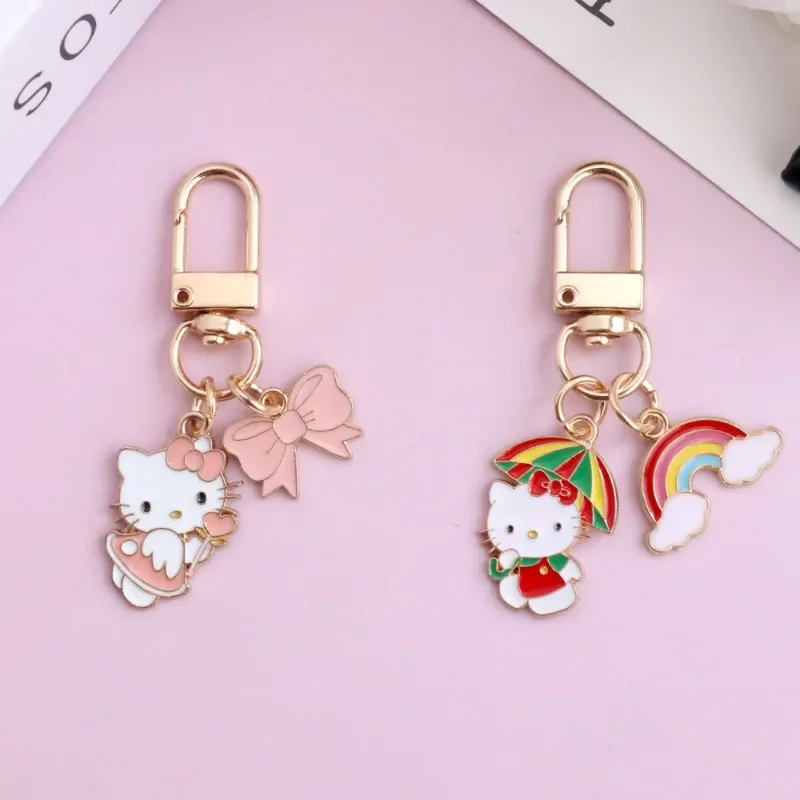 Sanrio Hello Kitty brelok śliczne breloczki z motywem kreskówkowym wisiorek AirPods torby dekoracja plecaka dla najlepszych przyjaciół prezenty