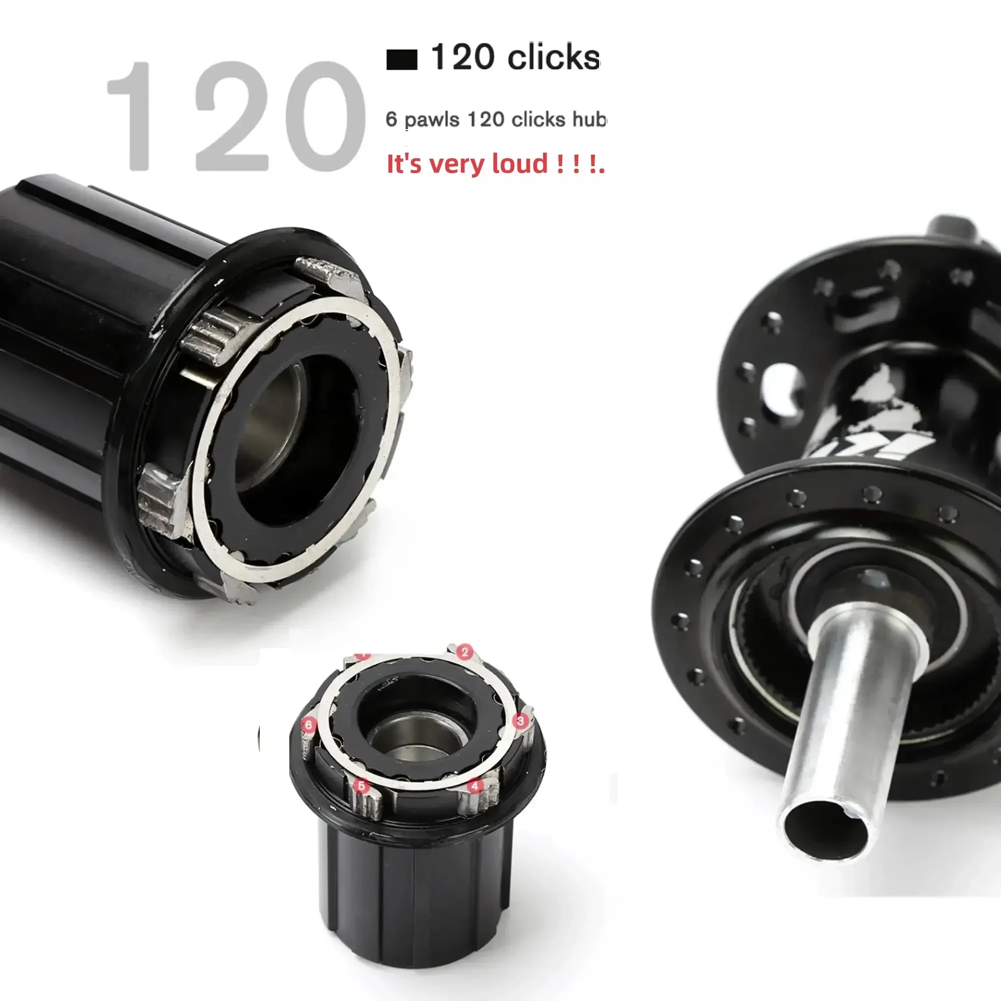 TANKE 120 Click Hub 6 Bearing MTB Mountain Bike Front Rear Thru HG