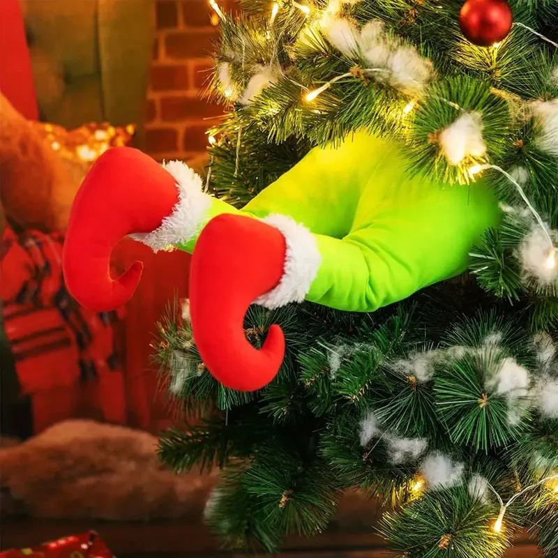 

Creative Funny Santa Claus Leg Pendants Plush Fairy Leg Christmas Tree Pendant Winter Festivals Christmas Decoration Accessories