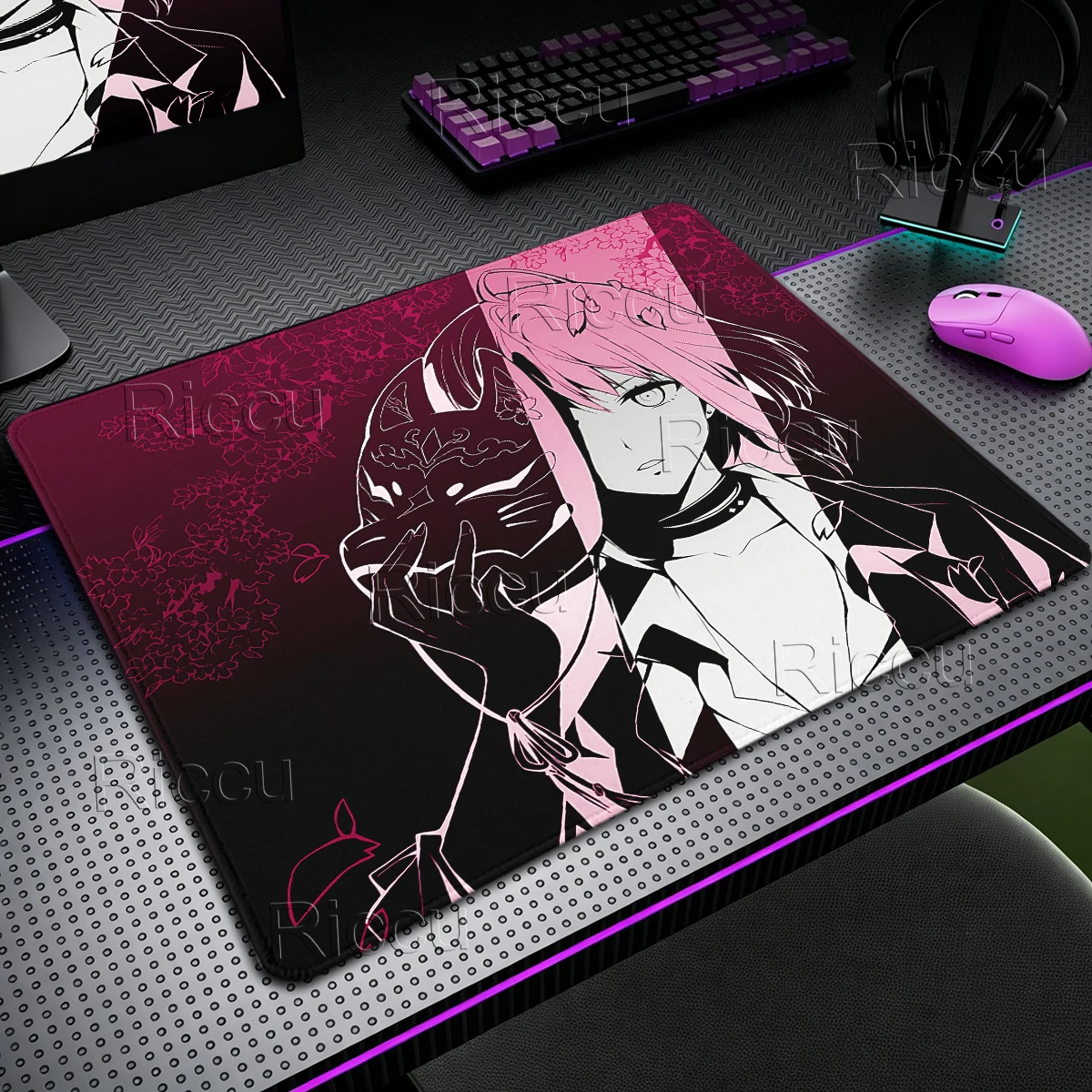 Skypad SORA Gaming Mouse Pad Anime Girl E-Sports Mat Black Red Cool FPS Playpad Game Accessory Office PC Cabinet Tablepad Carpet