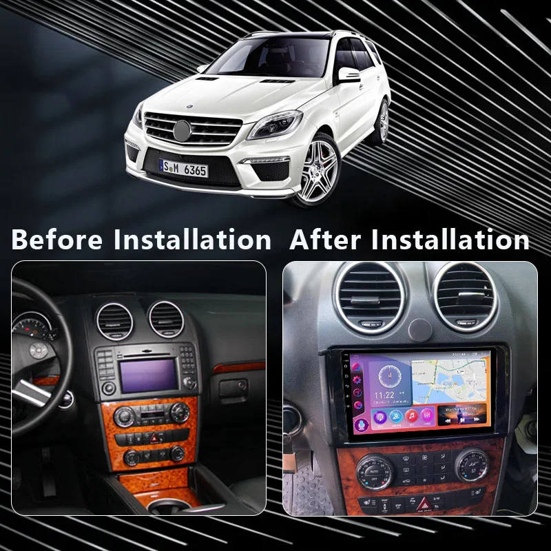 QSZN  Android 12 Multimedia Video Player 2 Din GPS Carplay Autoradio For Benz ML GL W164 ML350 ML500 GL320 X164 ML280 GL350